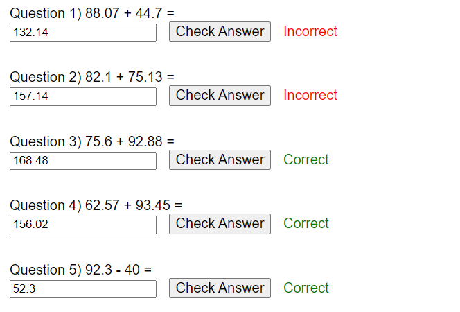 Adding and subtracting decimals worksheet