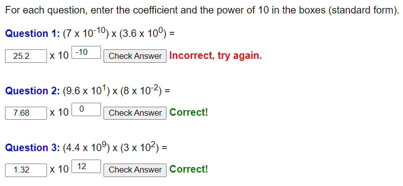 Multiplying in standard form worksheet