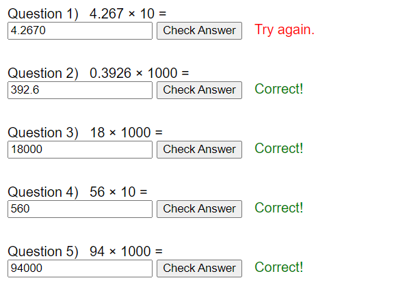 Multiplying by powers of 10 interactive worksheet