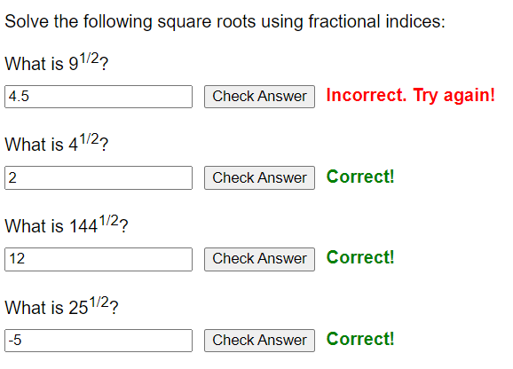 Square roots and fractional powers worksheet