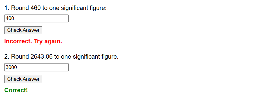 Rounding larger numbers to one significant figure worksheeet