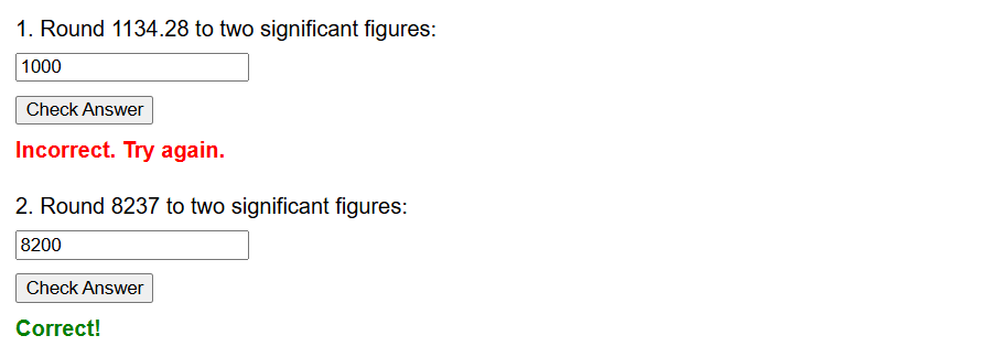 Rounding to two significant figures worksheet