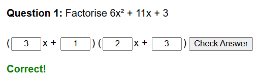 Harder quadratic factorisations