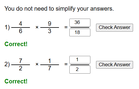 Multiplying fractions worksheet