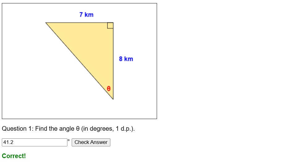 Finding angles using trigonometry worksheet