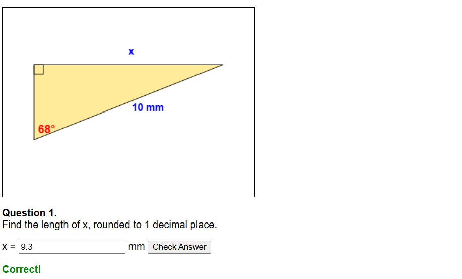 Find the missing sides with trigonometry worksheet