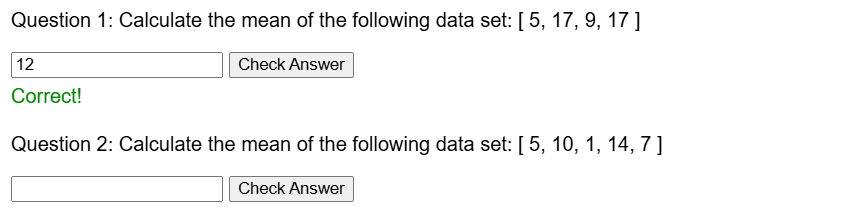 Calculating the mean worksheet